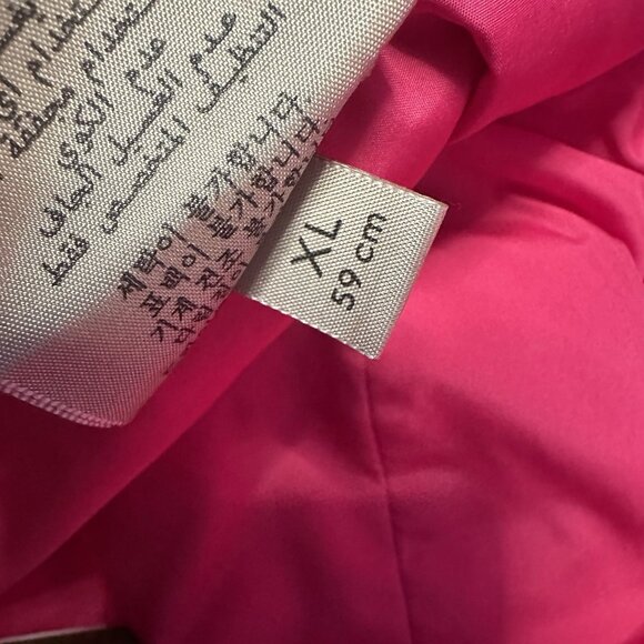 NWT GUCCI NYLON BUCKET PINK HAT GG logo Gold Size XL - Picture 6 of 6